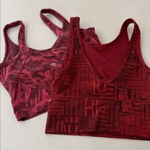lululemon lot of 2 sports bras tanks size 4
